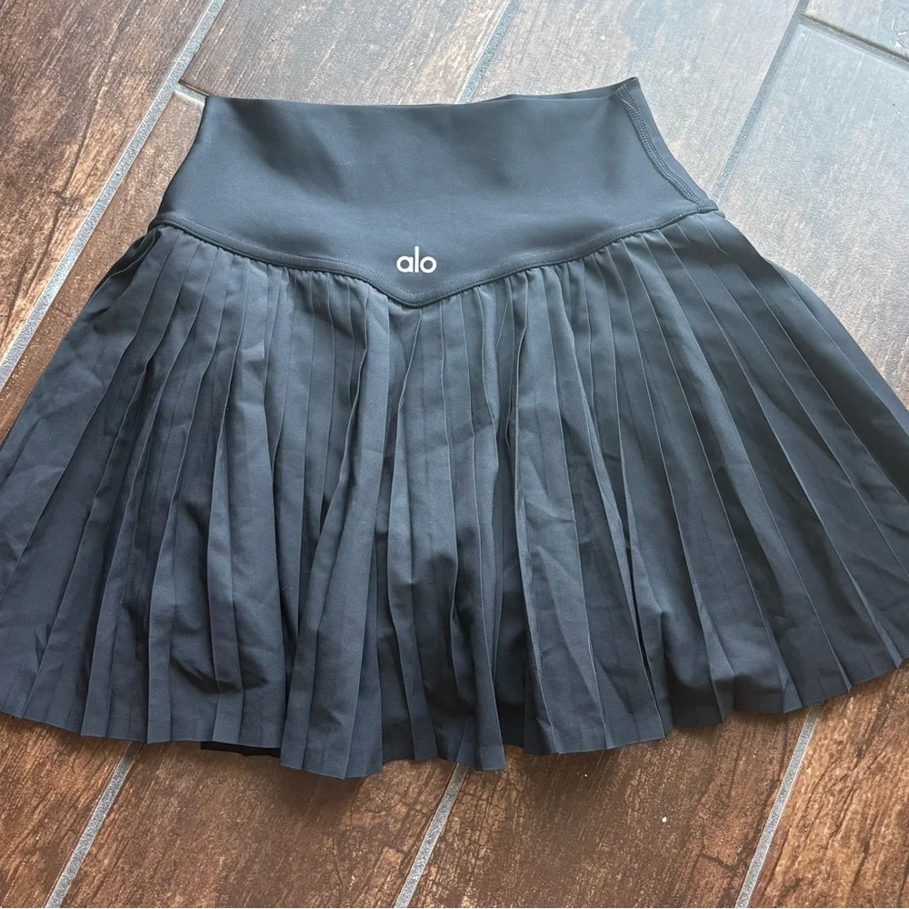 ALO Yoga Grand Slam Tennis Skirt Black Size: X-Small